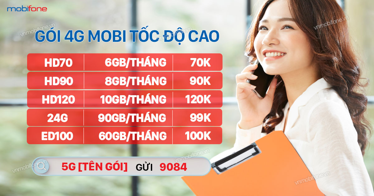 Danh sách các gói cước 4G Mobifone nhiều người sử dụng