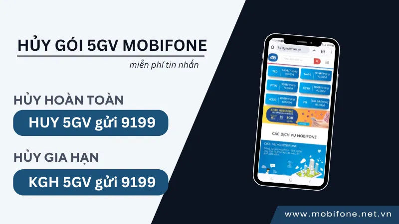 4 Cách hủy gói cước 5G Mobifone nhanh chóng